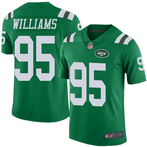 New York Jets Limited Green Youth Quinnen Williams Jersey NFL Football #95 Rush Vapor Untouchable->women nfl jersey->Women Jersey